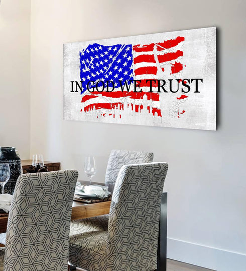 In God we Trust #19 American Flag Patriotic Wall Art