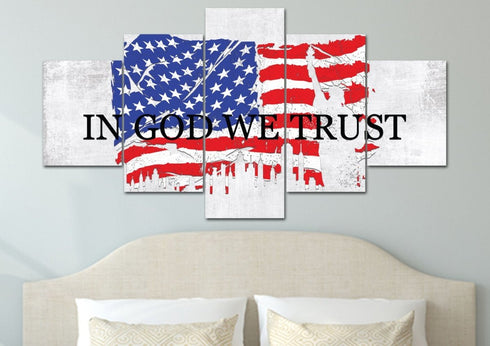 In God we Trust #19 American Flag Patriotic Wall Art