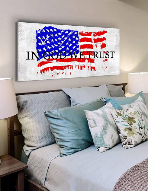 In God we Trust #19 American Flag Patriotic Wall Art