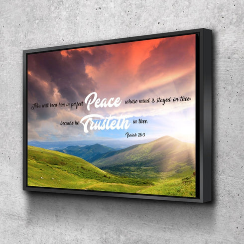 Isaiah 26:3 KJV Canvas Wall Art Print