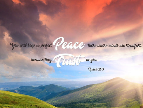 Isaiah 26:3 NIV Keep in Perfect Peace Canvas Wall Art Print