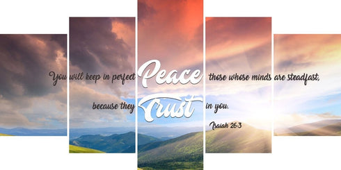 Isaiah 26:3 NIV Keep in Perfect Peace Canvas Wall Art Print