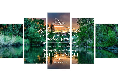 Isaiah 26:3 Wall Art Canvas Print