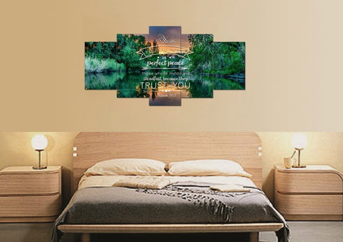 Isaiah 26:3 Wall Art Canvas Print