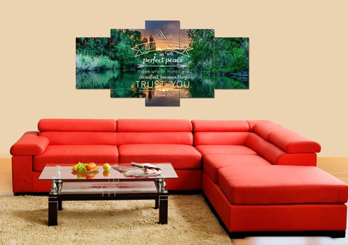 Isaiah 26:3 Wall Art Canvas Print