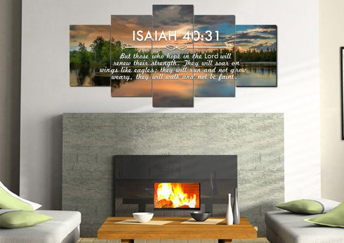 Isaiah 40:31 Hope in the Lord will Renew their Strength Canvas Wall Art Print