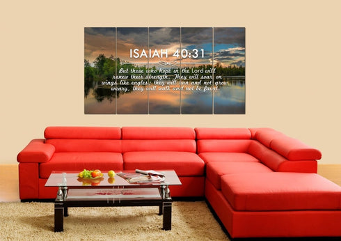 Isaiah 40:31 Hope in the Lord will Renew their Strength Canvas Wall Art Print