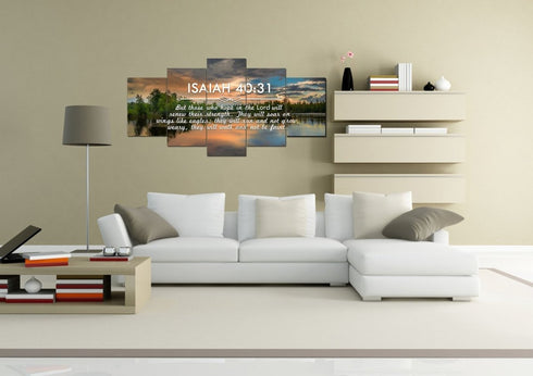 Isaiah 40:31 Hope in the Lord will Renew their Strength Canvas Wall Art Print