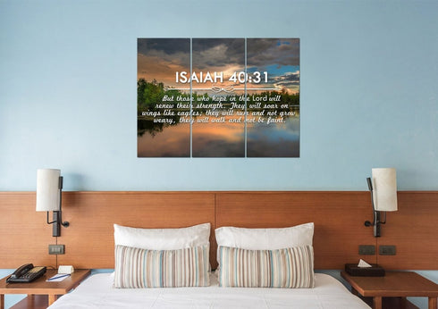 Isaiah 40:31 Hope in the Lord will Renew their Strength Canvas Wall Art Print