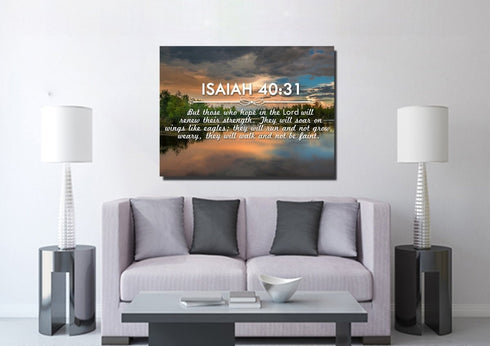 Isaiah 40:31 Hope in the Lord will Renew their Strength Canvas Wall Art Print