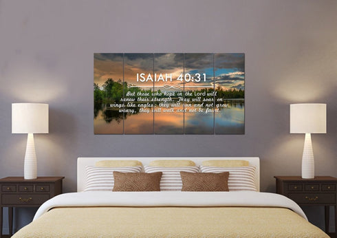 Isaiah 40:31 Hope in the Lord will Renew their Strength Canvas Wall Art Print