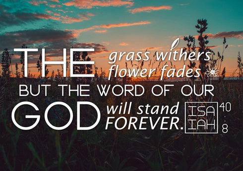 Isaiah 40:8 Word of God Will Stand Forever Canvas Wall Art Print