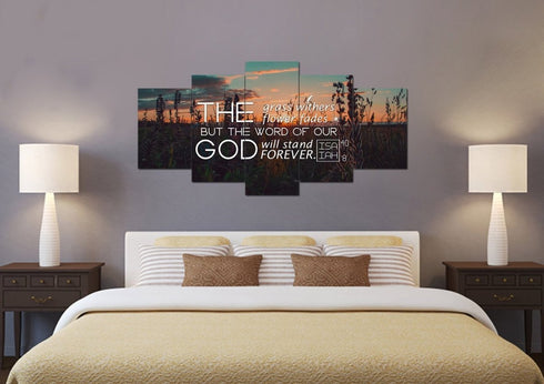 Isaiah 40:8 Word of God Will Stand Forever Canvas Wall Art Print
