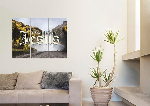 It's all about Jesus Wall Art Canvas Print