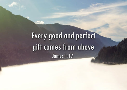 James 1:17 'Every Good & Perfect Gift comes from Above' Wall Art Canvas Print
