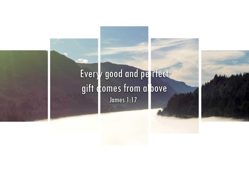 James 1:17 'Every Good & Perfect Gift comes from Above' Wall Art Canvas Print