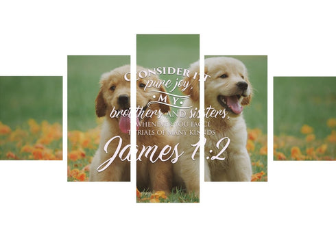 James 1:2 Consider it Pure Joy Canvas Wall Art Print