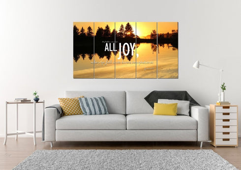James 1:2 KJV Count it All Joy Wall Art Canvas Print
