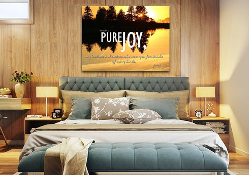 James 1:2 NIV Consider it Pure Joy Wall Art Canvas Print