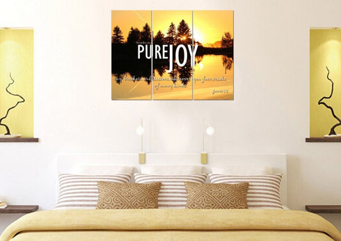 James 1:2 NIV Consider it Pure Joy Wall Art Canvas Print