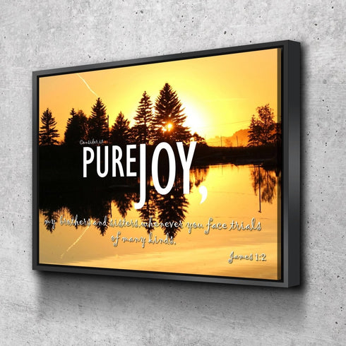 James 1:2 NIV Consider it Pure Joy Wall Art Canvas Print