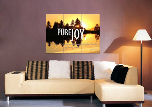 James 1:2 NIV Consider it Pure Joy Wall Art Canvas Print