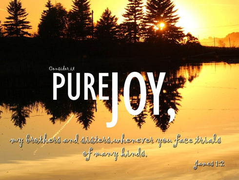 James 1:2 NIV Consider it Pure Joy Wall Art Canvas Print