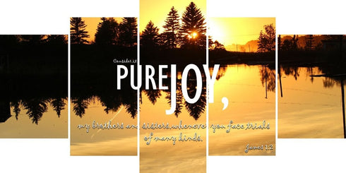 James 1:2 NIV Consider it Pure Joy Wall Art Canvas Print