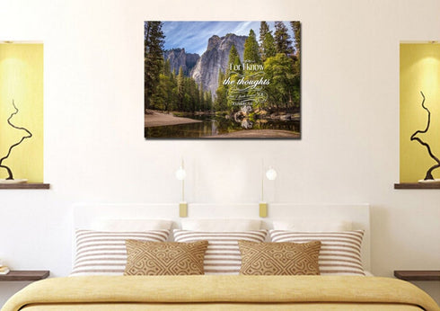 Jeremiah 29:11 KJV #1 Bible Verse Canvas Wall Art