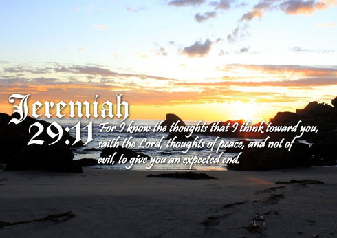 Jeremiah 29:11 KJV #10 Bible Verse Canvas Wall Art