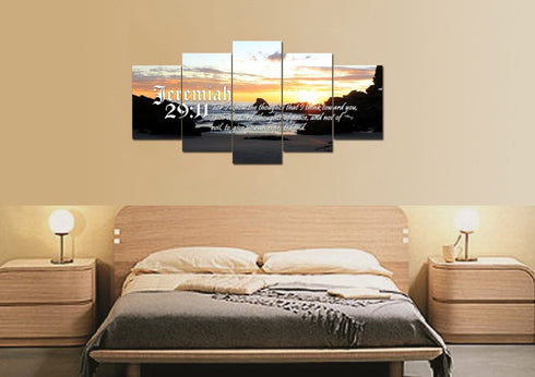 Jeremiah 29:11 KJV #10 Bible Verse Canvas Wall Art