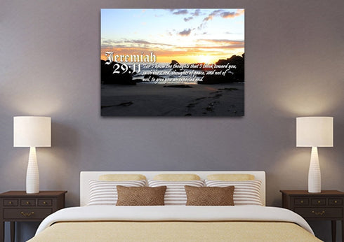 Jeremiah 29:11 KJV #10 Bible Verse Canvas Wall Art