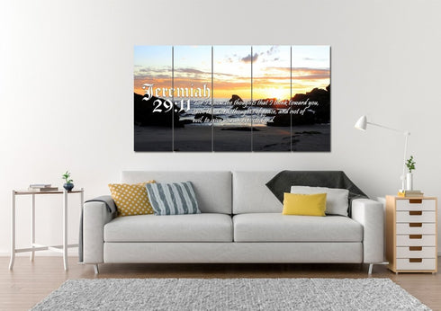 Jeremiah 29:11 KJV #10 Bible Verse Canvas Wall Art