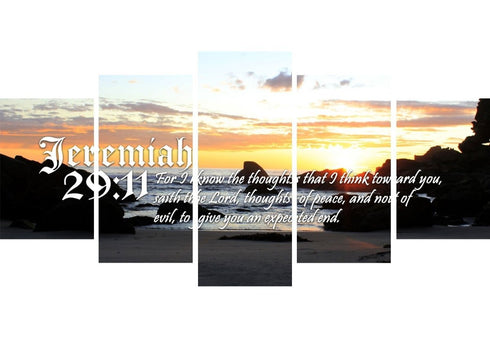 Jeremiah 29:11 KJV #10 Bible Verse Canvas Wall Art