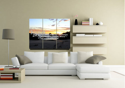 Jeremiah 29:11 KJV #10 Bible Verse Canvas Wall Art