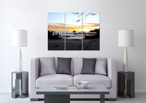 Jeremiah 29:11 KJV #10 Bible Verse Canvas Wall Art