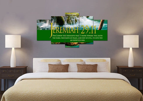 Jeremiah 29:11 KJV #11 Bible Verse Canvas Wall Art