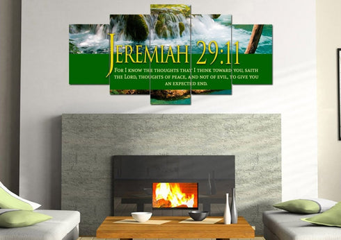 Jeremiah 29:11 KJV #11 Bible Verse Canvas Wall Art