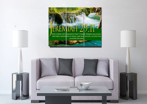 Jeremiah 29:11 KJV #11 Bible Verse Canvas Wall Art
