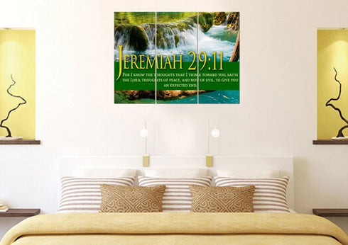 Jeremiah 29:11 KJV #11 Bible Verse Canvas Wall Art