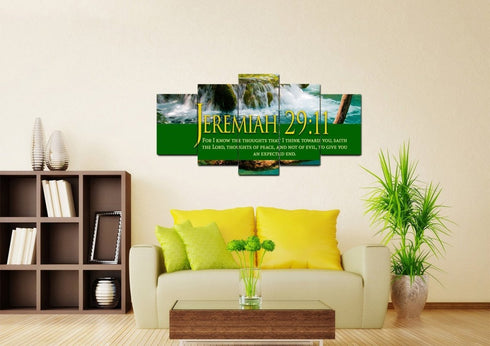 Jeremiah 29:11 KJV #11 Bible Verse Canvas Wall Art