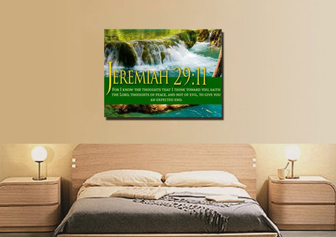 Jeremiah 29:11 KJV #11 Bible Verse Canvas Wall Art