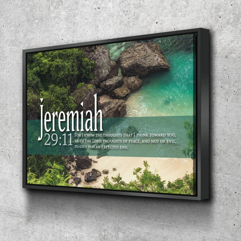 Jeremiah 29:11 KJV #12 Bible Verse Canvas Wall Art