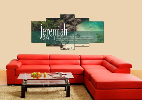 Jeremiah 29:11 KJV #12 Bible Verse Canvas Wall Art