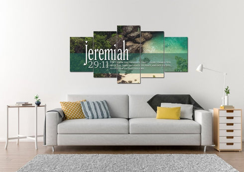 Jeremiah 29:11 KJV #12 Bible Verse Canvas Wall Art
