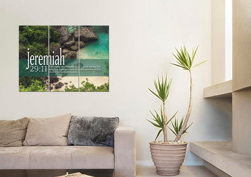 Jeremiah 29:11 KJV #12 Bible Verse Canvas Wall Art