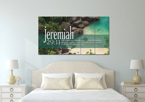 Jeremiah 29:11 KJV #12 Bible Verse Canvas Wall Art