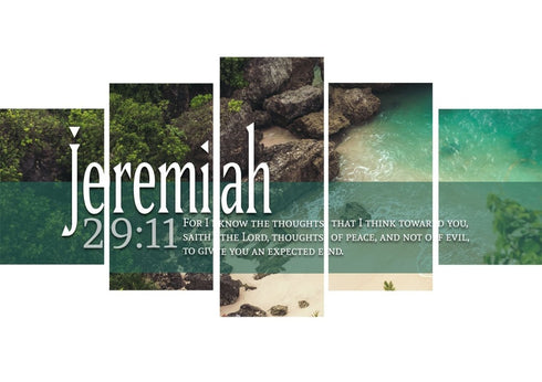 Jeremiah 29:11 KJV #12 Bible Verse Canvas Wall Art