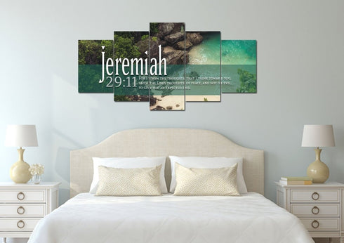 Jeremiah 29:11 KJV #12 Bible Verse Canvas Wall Art