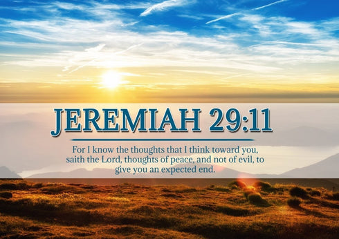 Jeremiah 29:11 KJV #13 Bible Verse Canvas Wall Art